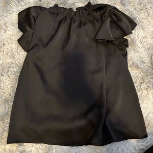 Elegant Black Blouse with Ruffles